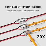 9 in 1 5mm 8mm 10mm white COB LED Strip Connector